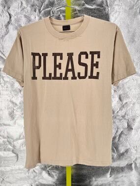80s Please Slogan Statement T-shirt Vintage 1980s XL